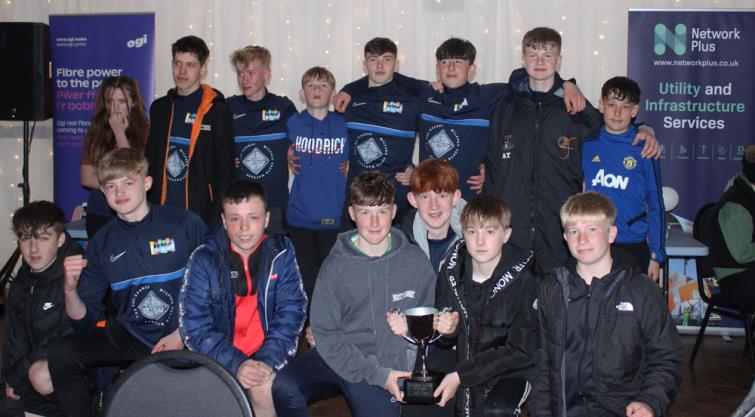 The delighted winning team
